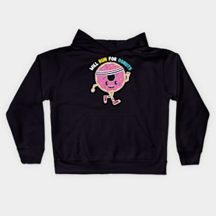 Will Run For Donuts Kids Hoodie